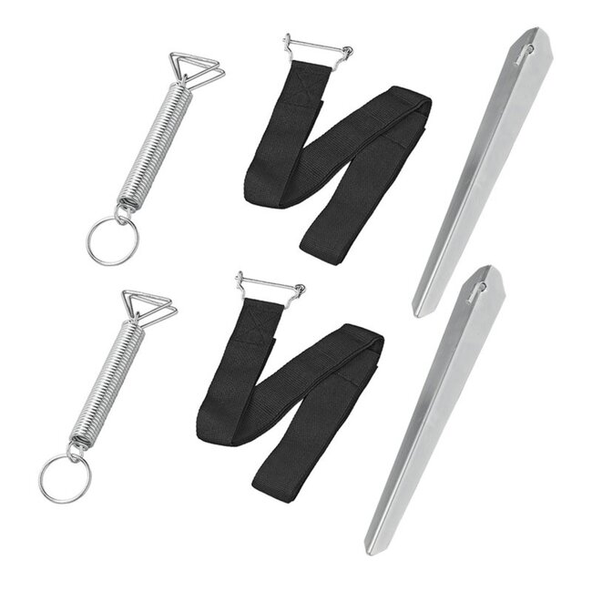 ProPlus Stormbandset - 2x3,5m - Stevig Nylon - Inclusief Stormharingen en Veren