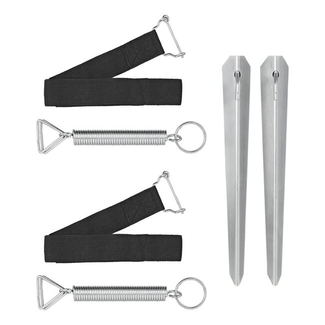 ProPlus Stormbandset - 2x3,5m - Stevig Nylon - Inclusief Stormharingen en Veren