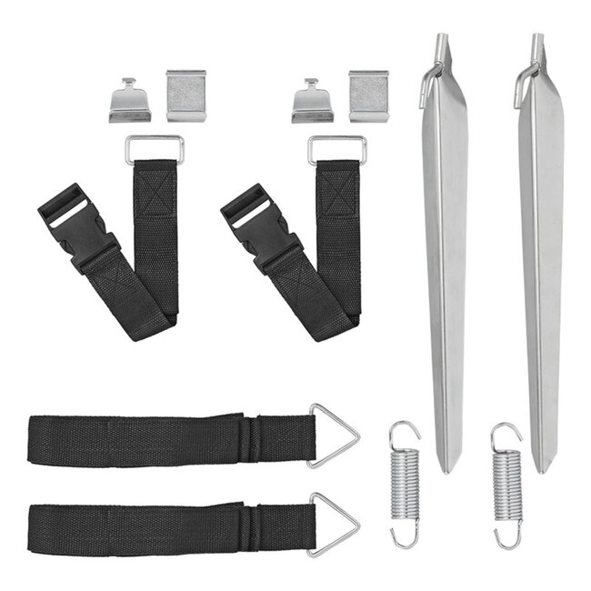 ProPlus Stormband set - 2x3m - Snelsluiting - 2x50 cm - Nylon - Zwart