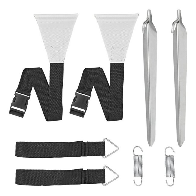 ProPlus Stormband set - 2x 3,2m - Peesbevestiging - Optimale windbescherming - Eenvoudige montage