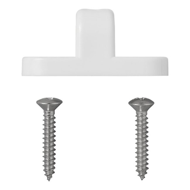 ProPlus Framebevestigingsoog verticaal kunststof - set van 3 stuks - inclusief RVS schroeven