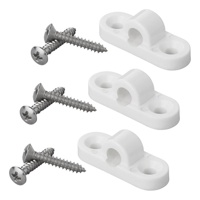 ProPlus Framebevestigingsoog - Kunststof - Horizontale Montage - Set van 3 - Inclusief RVS Schroeven