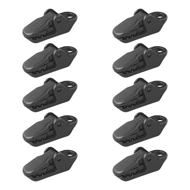 ProPlus Duurzame tenttapijt- en tarpclips - set van 10 stuks - compact en weerbestendig