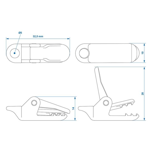 ProPlus Duurzame tenttapijt- en tarpclips - set van 10 stuks - compact en weerbestendig