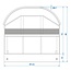 ProPlus 9-vaks wielorganizer - halfrond - 84x86 cm - met keder - polyester en nylon