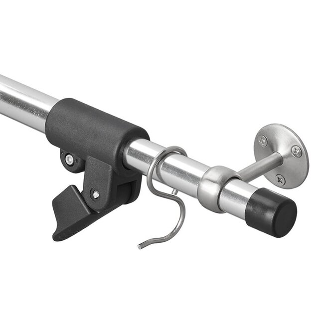 ProPlus Verstelbare camper ophangrail - 85-165 cm - Inclusief S-haken - Aluminium en RVS