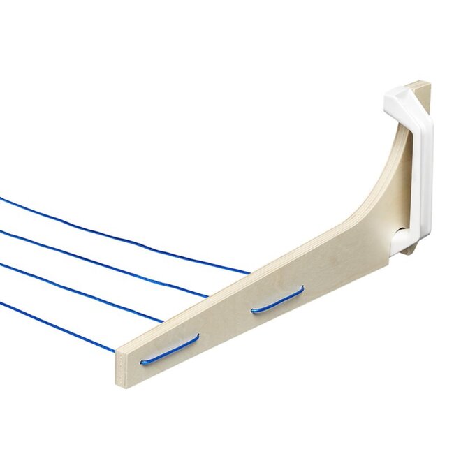 ProPlus Drooglijnhouder voor caravans - 3-delig - hout - inclusief 20m waslijn - 470mm