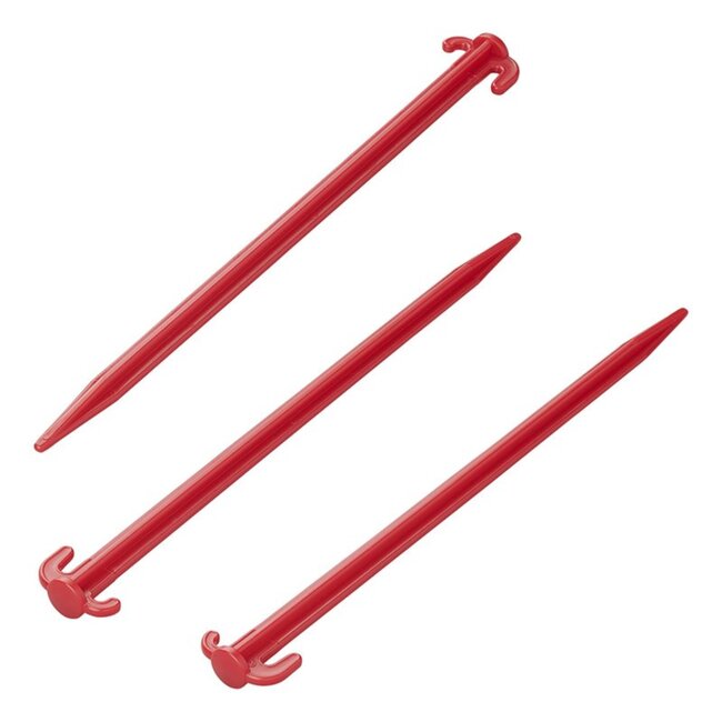 ProPlus Lichtgewicht kunststof tentharingen - 30 cm - set van 6 - slagvast ABS