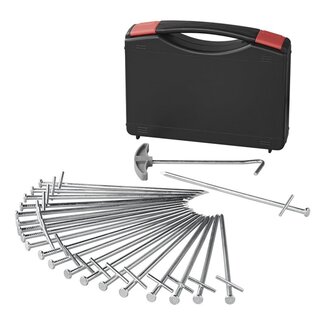 ProPlus Rotspennen set - metaal - aangelaste dwarspen - 23 cm - inclusief koffer - 20 stuks