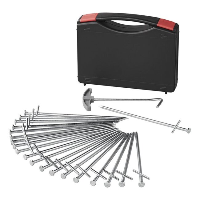 Pro Plus Rotavspen 23 cm metaal met aangelaste dwarspen - set van 20 stuks in koffer