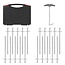 ProPlus Rotspennen set - metaal - aangelaste dwarspen - 23 cm - inclusief koffer - 20 stuks