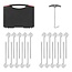 ProPlus Rotspennen met kunststof haak - 20 cm - set van 20 - inclusief koffer en haringtrekker