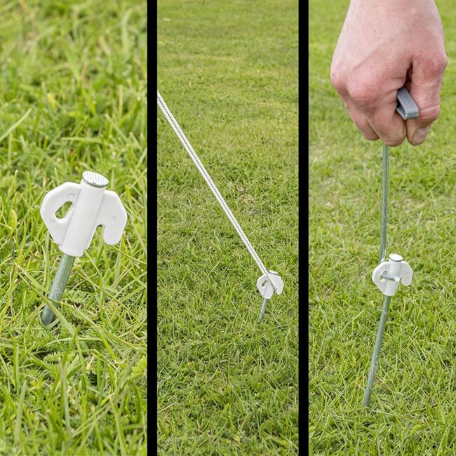 ProPlus Rotspennen met kunststof haak - 20 cm - set van 20 - inclusief koffer en haringtrekker