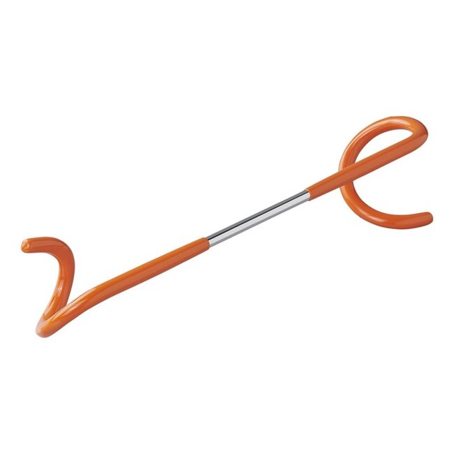 ProPlus Dubbelzijdige tentstokhaak - 26,5 cm - PVC coating - oranje