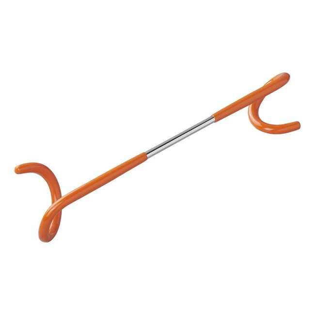 ProPlus Dubbelzijdige tentstokhaak - 26,5 cm - PVC coating - oranje