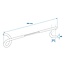 ProPlus Dubbelzijdige tentstokhaak - 26,5 cm - PVC coating - oranje