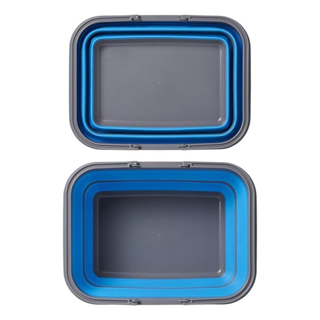 ProPlus Opvouwbare afwasteil - 16 liter - ruimtebesparend - siliconen - blauw/grijs