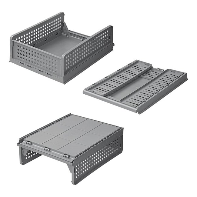 ProPlus Ruimtebesparende 2-laags keukenorganizer - stapelbaar en multifunctioneel - lichtgrijs