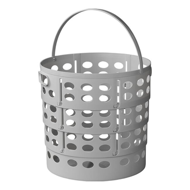 ProPlus Opvouwbare wasmand - ruimtebesparend - lichtgrijs - Ø 35 cm - H 34 cm