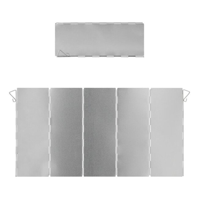 ProPlus Windvrij kookscherm - 5-delig - Inklapbaar - Aluminium - 49x26 cm