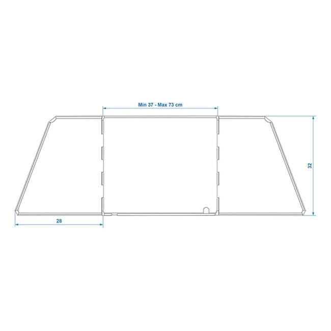ProPlus Uitschuifbaar kookwindscherm - 3-delig - Verstelbaar 37-70 cm - Inclusief draagtas
