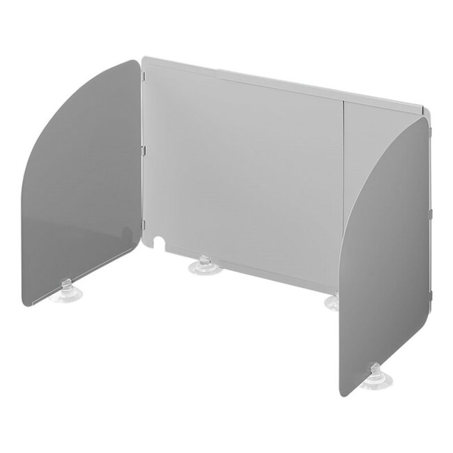 ProPlus Uitschuifbaar kookwindscherm - 3-delig - verstelbaar - met draagtas - 32-62x28,5 cm