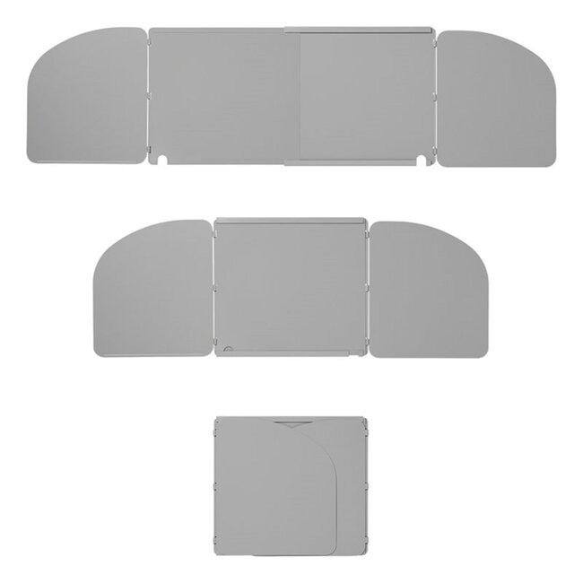 ProPlus Uitschuifbaar kookwindscherm - 3-delig - verstelbaar - met draagtas - 32-62x28,5 cm