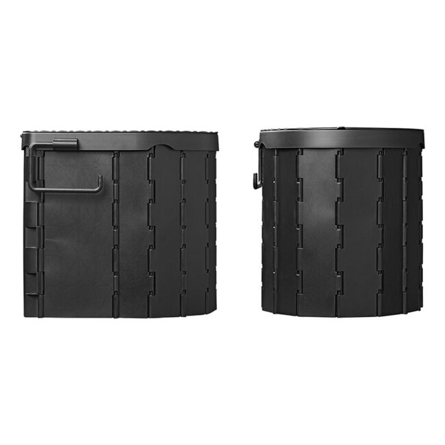 ProPlus Opvouwbaar campingtoilet - met deksel - multifunctioneel - zwart - 34,5 x 29 x 31,5 cm
