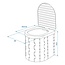 ProPlus Opvouwbaar campingtoilet - met deksel - multifunctioneel - zwart - 34,5 x 29 x 31,5 cm
