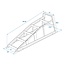 ProPlus Stalen oprijbrug - 1000 kg capaciteit - stabiele constructie - 28,5 cm hoogte