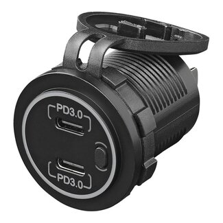 ProPlus Inbouw USB Type C Snellader - 2-weg - 12/24V - 3A - Voor Auto's