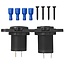 ProPlus Inbouw kit - 12V stekkerdoos + USB snellader - Type A + C - 2-weg - 3A
