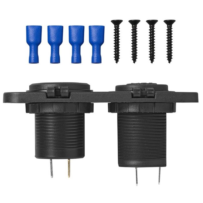 ProPlus Inbouw kit: 12V stekkerdoos + 2x USB snellader Type C - snel en efficiënt opladen