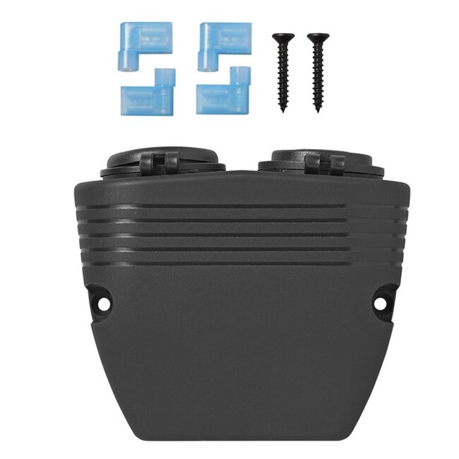 ProPlus Opbouw kit - 12V stekkerdoos + USB snellader - Type A + C - Inclusief schroeven en connectors
