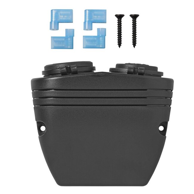 ProPlus Opbouw kit - 12V stekkerdoos + 2x USB snellader - Type C - Auto - 3A