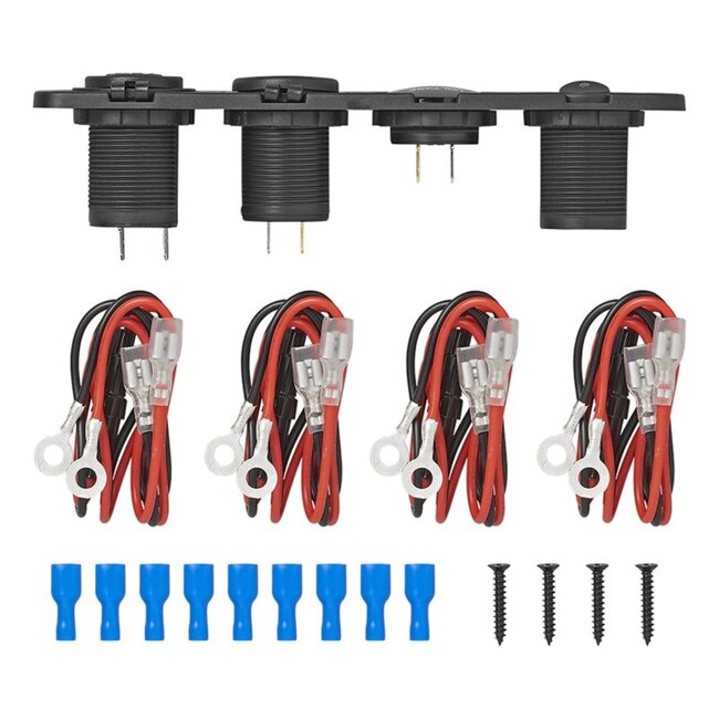 ProPlus Alles-in-één inbouw kit - voltmeter, USB-poorten en DIN - 4200mA - robuust ontwerp