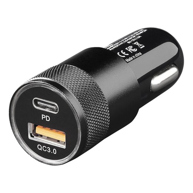 Pro Plus USB A+C Snellader 12/24V 36W Auto