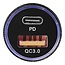 Pro Plus USB A+C Snellader 12/24V 36W Auto