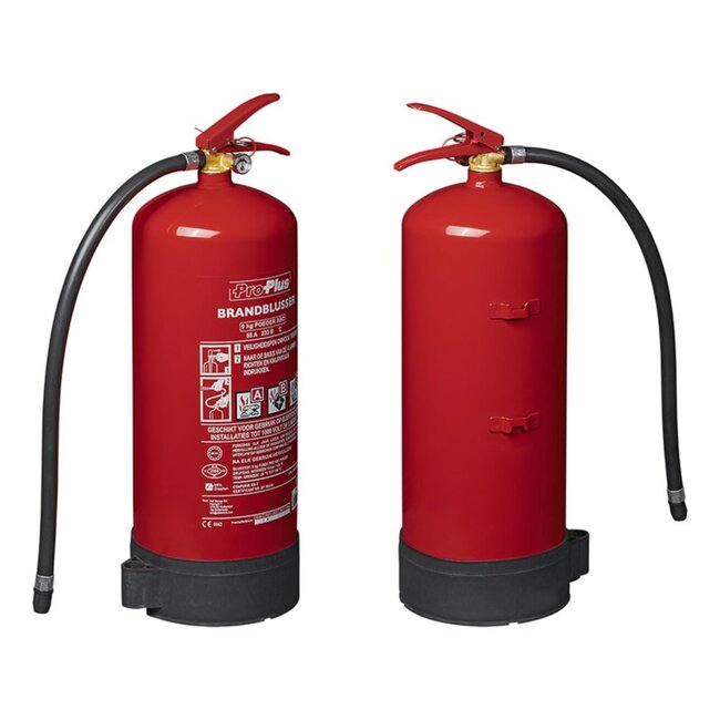ProPlus 9kg ABC Poederbrandblusser - met manometer - vorstbestendig tot -20°C - geschikt voor elektrische installaties