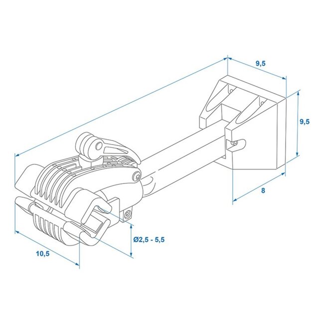 ProPlus Inklapbare muurbeugel - Ruimtebesparend - Voor fietsen tot 30 kg - Beschermende klem