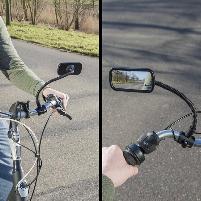 ProPlus Fietsspiegel met flexarm - Verbeterd zicht en veiligheid - Eenvoudige montage - 31 cm