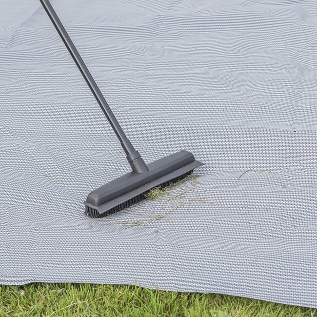 ProPlus Rubberen bezem - telescopische steel - 68-120 cm - multifunctioneel - lichtgewicht