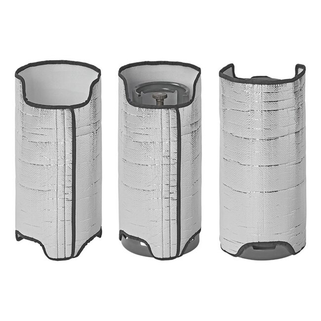 ProPlus Reflecterende thermohoes - 5 kg gasflessen - 3-laags isolatie - perfecte pasvorm - eenvoudig te monteren