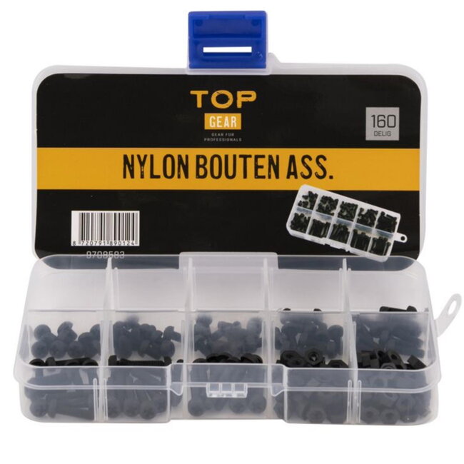 Topgear Nylon Bouten en Moeren Assortiment - Duurzaam en Lichtgewicht