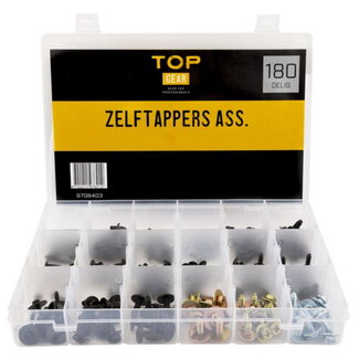 Topgear Zelftappers Assortimentsdoos - 180-delig - Veelzijdig en Compleet