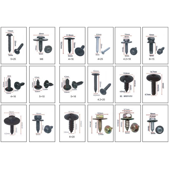 Topgear Zelftappers Assortimentsdoos - 180-delig - Veelzijdig en Compleet