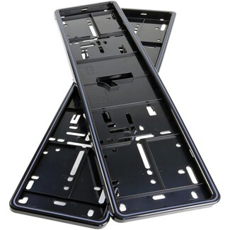 Alti Giri Kentekenplaathouders - ABS - 14-nokjes kliksysteem en schroefbevestiging - 52 x 11 cm - lichtblauw - 2 stuks - auto