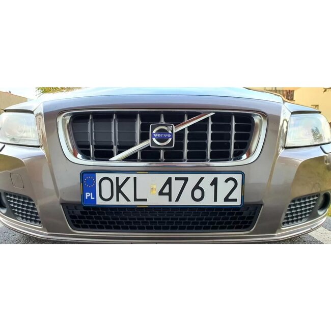 Alti Giri kentekenplaathouders - ABS - kliksysteem met 14 nokjes - 52 x 11 cm - Zweedse vlagkleuren - set van 2 - auto