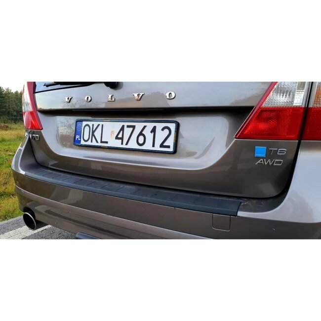 Alti Giri kentekenplaathouders - ABS - kliksysteem met 14 nokjes - 52 x 11 cm - Zweedse vlagkleuren - set van 2 - auto