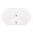 Benson Verloopstekker - 2 x randaarde - verticaal - wit - 16A - 240V